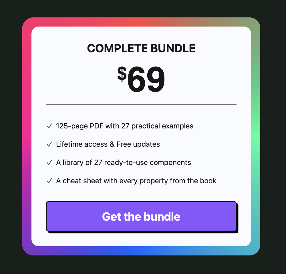 Gradient border result (no glowing)